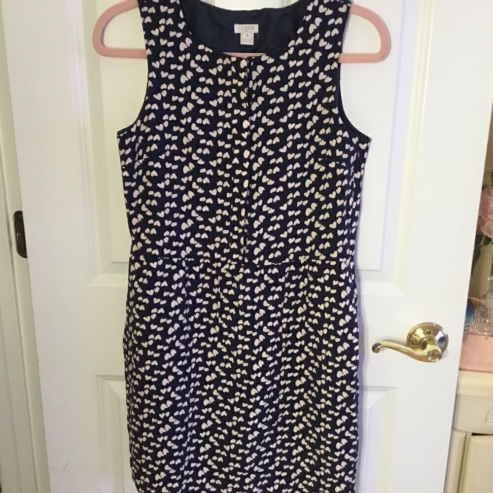 NWOT J Crew Brand Women’s Sz 4 Navy & White Dress.